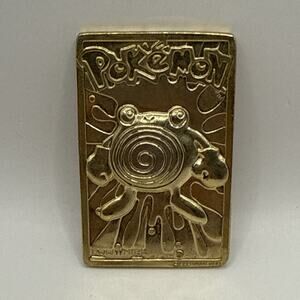 Pokémon Poliwhirl 23 Karat Gold Plated Card BK 1999 Vintage Tcg Collectible